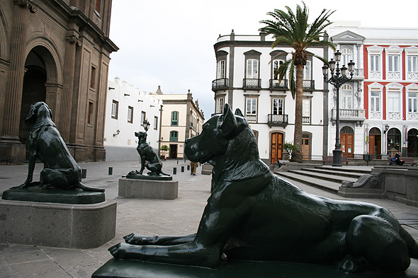 Бронзовая скульптура собаки, Гран Канария
